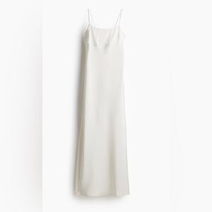 H&M Divided White Slip Dress Tie Back NWT Medium